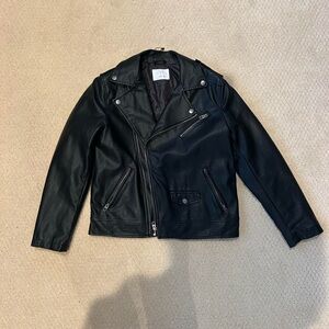 Zara kids faux leather jacket - fits like adult small